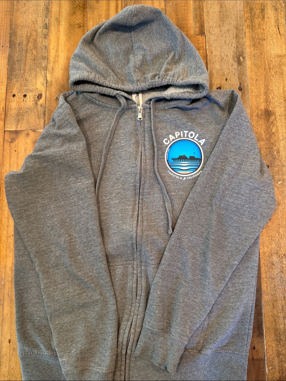 Gray Zip-Up Hoodie Sweatshirt